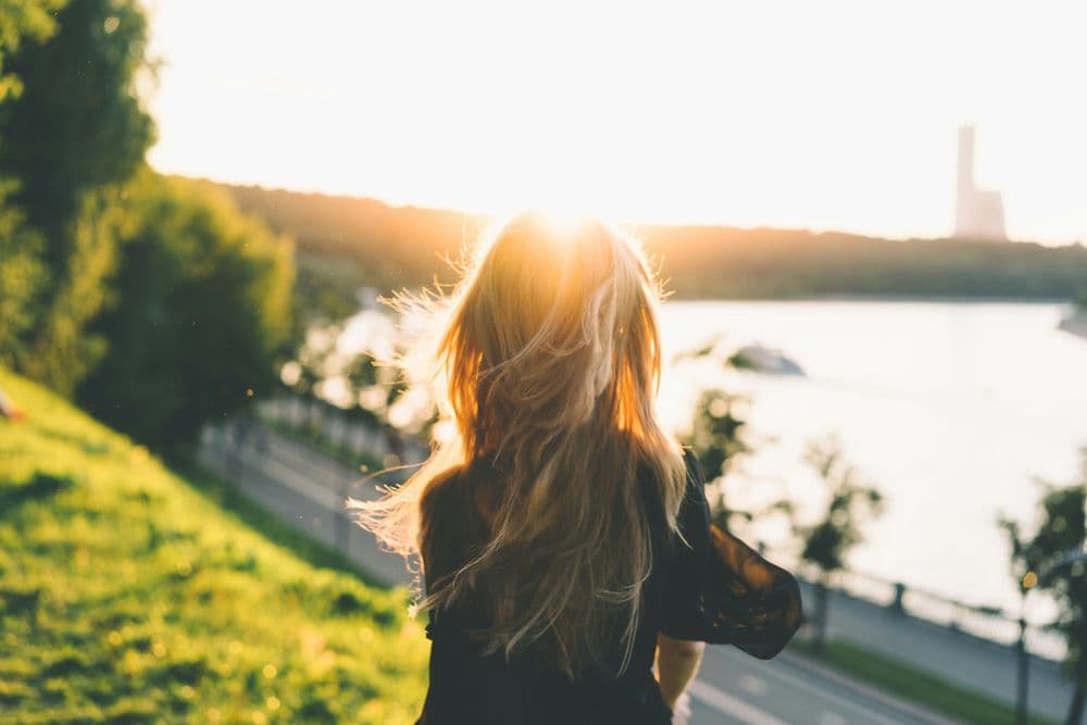 Woman in the sunshine